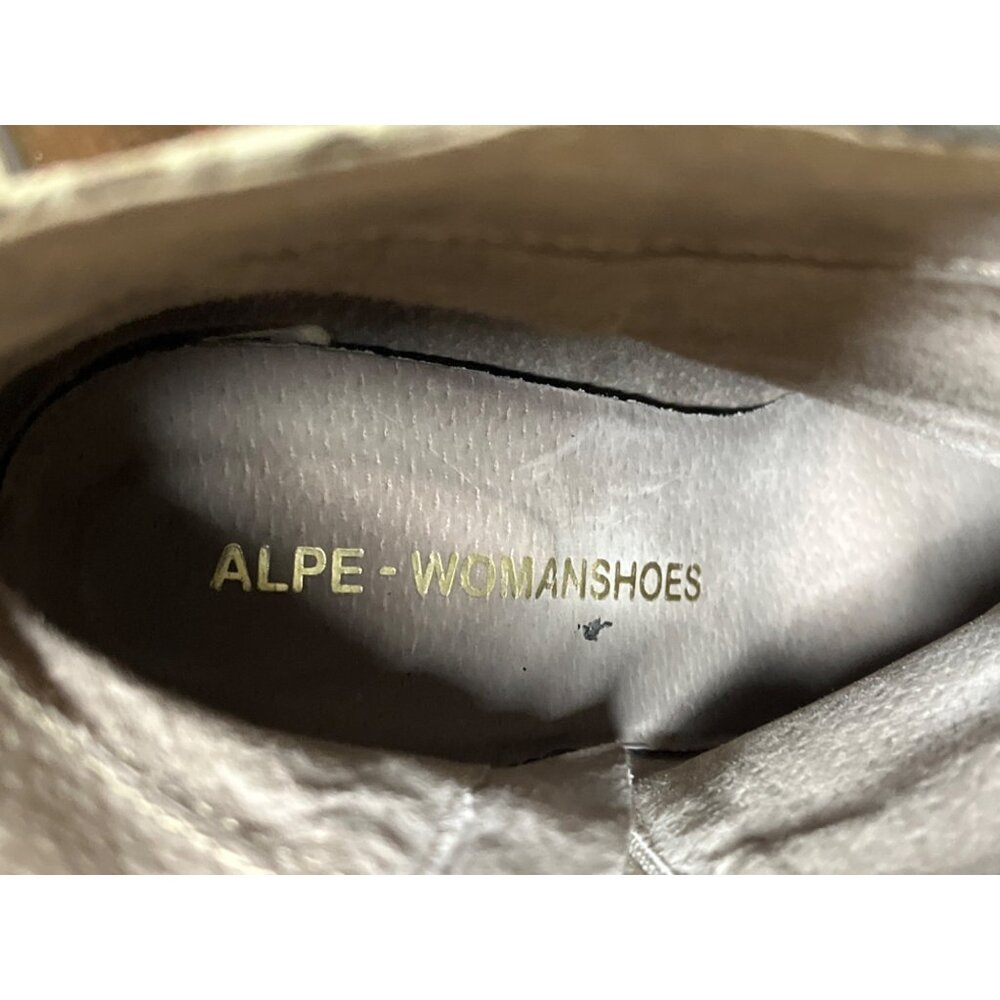 Alpe Women's Suede & Snakeskin Heeled Ankle Boots Size 39 / US 8 Gray Spain - Picture 9 of 10